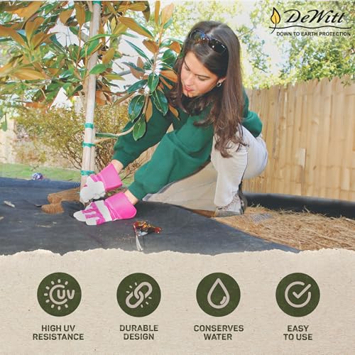 Dewitt 4-Pack Pro-5 Weed Barrier Fabric 5 oz, 5 x 250 Feet – Heavy-Duty Woven Landscape Ground Cover Mat for Raised Garden Bed, Greenhouse Gardening, Outdoor Landscaping, and Commercial Planting - size: 4 Pack, style: 5' x 250'