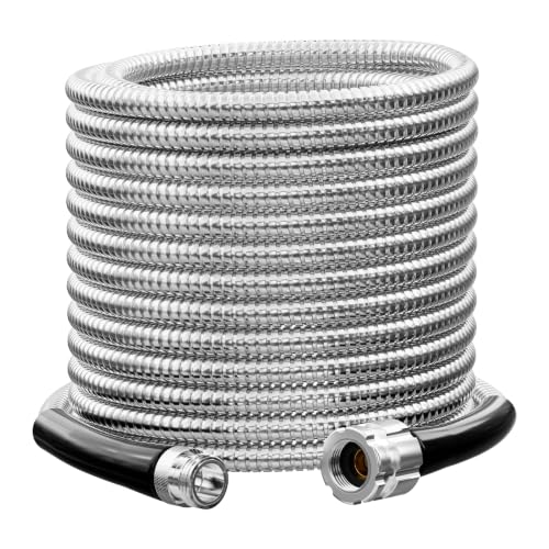 SPECILITE Metal Garden Water Hose 100 FT With Reinforced 3/4" Fittings - size: 100FT