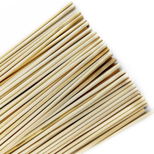 TIHOOD 100PCS 18" Wooden Garden Stakes with 100PCS 4" Garden Ties, Green Bamboo Sticks, Floral Plant Support, Tomato Stakes (Natural) - color: Natural