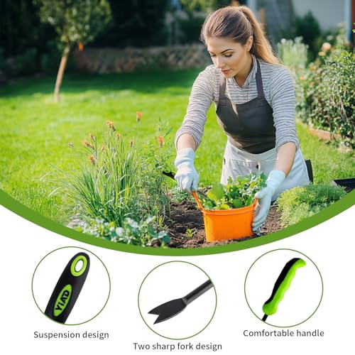 Hand Weeder Tool, 13" High-Carbon Steel V-Tip Weed Puller - size: 13-IN