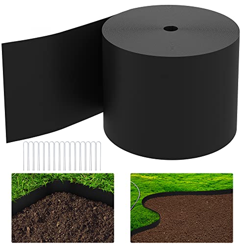 30 FT Grass Barrier Landscape Edging Coil, 5" Depth Terrace Board Edging - color: 30FT
