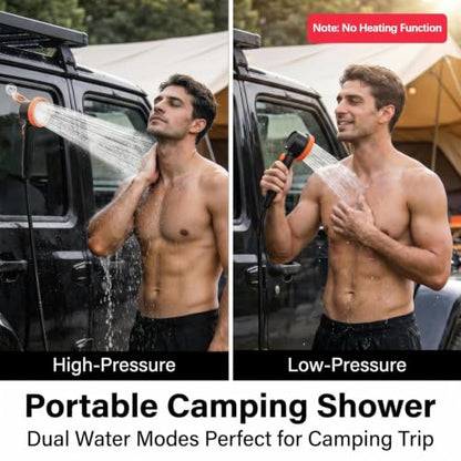 Portable Camping Shower Pump, 8000mAh, LED Display