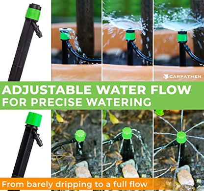 CARPATHEN 1/4" Drip Irrigation Emitters Vortex Sprinker Parts, 12 pcs