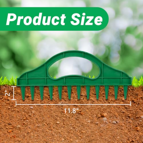 Handheld Seed Planter & Spacing Tool, Precision Dibber for Garden Beds, Raised Beds, Seed Trays & Rows, Ergonomic Sowing Tool for Vegetables, Flowers & Herbs, 2 Pcs