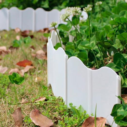 Orgrimmar Garden Edging Kit 40PCS Pound-in Interlocking White(20”x5.3”) - color: White 40PCS