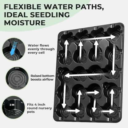 homenote 10 Pack 20 Cell Seed Starter Trays Compatible with 3 Inch Pots - size: 3 Inch, style: 10 Pack Seed Starter Tray