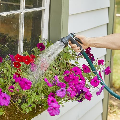 Gilmour Medium Duty Rear Control Garden Hose Nozzle with Ergonmic Grip - color: Black