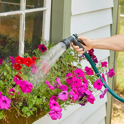 Gilmour Medium Duty Rear Control Garden Hose Nozzle with Ergonmic Grip - color: Black