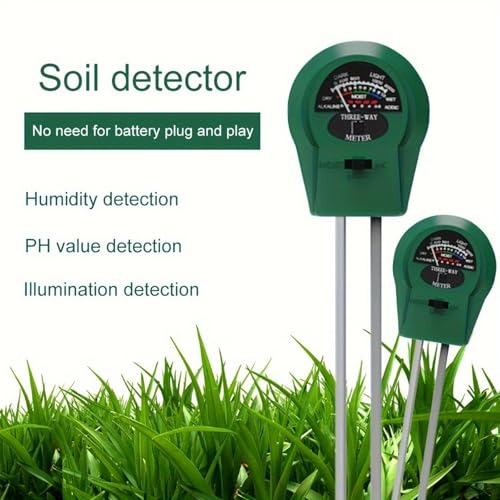 3-in-1 Soil Test Kit, Soil Moisture Meter/Soil ph Meter/Fertility Soil Tester, Soil Hygrometer for Garden, Farm, Plant, Outdoor, Indoor, Lawn Care Moisture Meter for Hous Plants