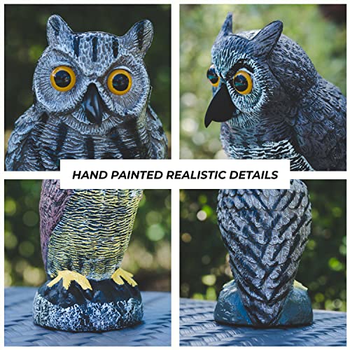 Owl Decoys to Scare Birds Away Plastic Owls Statue for Garden & Outdoors, 3 - style: Asian