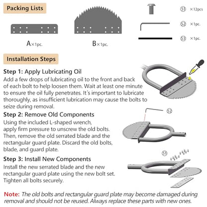 Half Moon Lawn Edger Replacement Blade