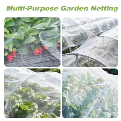 Garden Netting, Plant Covers 10x33Ft Net Ultra Fine Mesh Protection Netting for Vegetable Plants Fruits Flowers Crops Greenhouse Row Cover Raised Bed Barrier Screen Protection Net Cover - size: 10FT*32FT