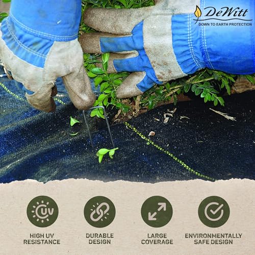 Dewitt 4-Pack Pro-5 Weed Barrier Fabric 5 oz, 3 x 250 Feet – Heavy-Duty Woven Landscape Ground Cover Mat for Raised Garden Bed, Greenhouse Gardening, Outdoor Landscaping, and Commercial Planting - size: 4 Pack, style: 3' x 250'