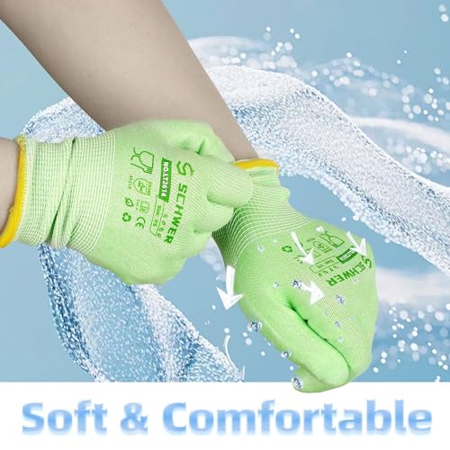 Schwer 6/12 Pairs Gardening Gloves For Women, Large Size - size: Large