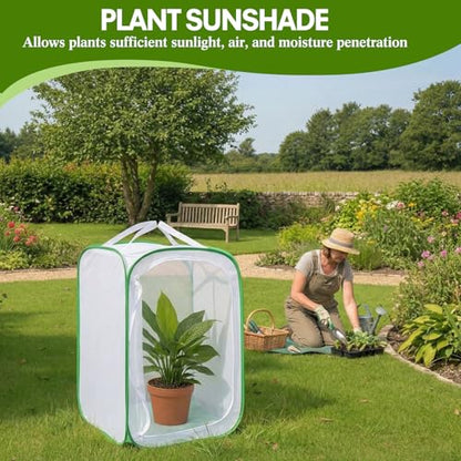 Gilprop 2 Pack Mesh Plant Covers 24 x 24 x 36 Inch Tomato Crop Netting Cage - size: 24 x 24 x 36 Inch