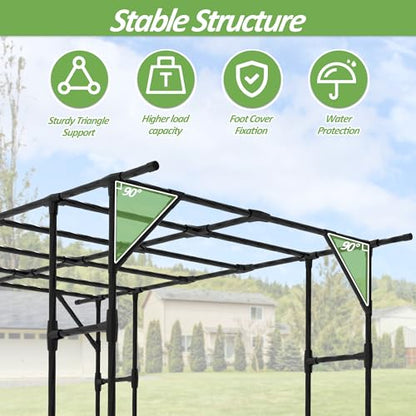 Grape Vine Trellis,Heavy Duty Metal Plant Support Trellis-96L*62W*79H in - size: 95.7（L）*61.6(W)*78.5(H) in
