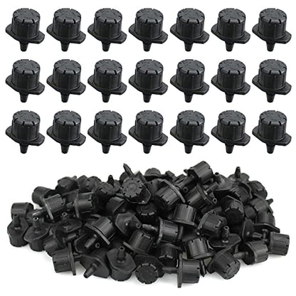 100Pcs Drip Irrigation Emitters,Adjustable Irrigation Drippers Sprinklers - color: Black-100pcs