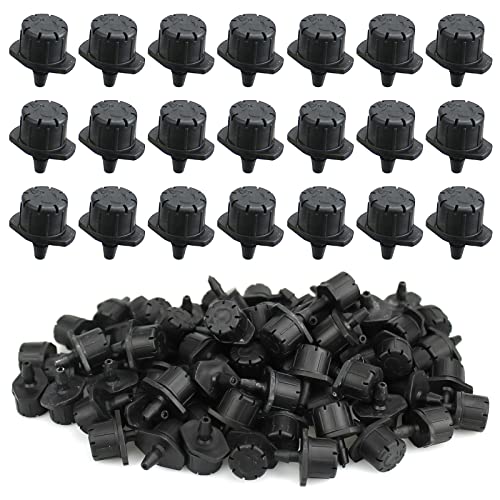 100Pcs Drip Irrigation Emitters,Adjustable Irrigation Drippers Sprinklers - color: Black-100pcs