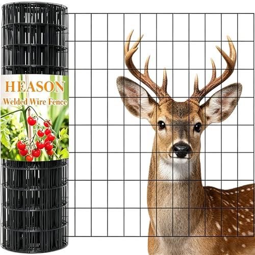 Black Welded Wire Fence PVC Coated Chicken Wire Fencing 72in H x 100ft L, 2in X 3in 16GA, 2/3/4/5/6 Ft Tall Wire Mesh Roll for Dog Border Garden Yard Vegetable Plant Protection Poultry Netting - color: Black, size: 16GA 2''x3'' 72in(H) X 100ft(L)