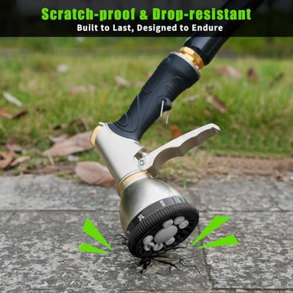 Besiter Garden Hose Nozzle Sprayer, Metal Water Hose Nozzle, High Pressure - color: Gray