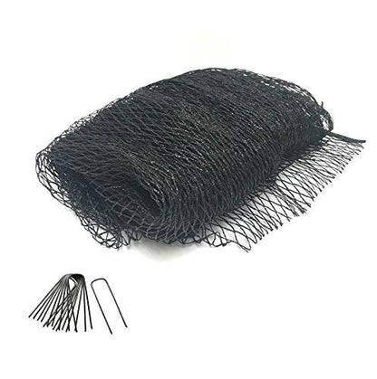 Green Vista 1/2 Inch Commercial Quality Bird Barrier Netting 20x10 Feet - Protects Vegetables, Fruit Trees, Berry Shrubs, Flowers - Small Mesh Size, Heavy Duty, UV Resistance, Steel Stakes