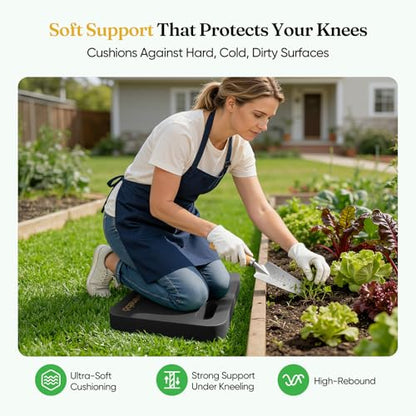 Grenebo 2-Pack Kneeling Pads, Extra Thick, 17.3 x 11 x 1.6 in, Black Purple - color: Black Purple