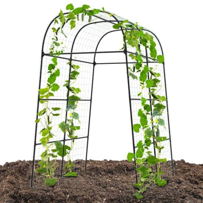 BUKLIYN Garden Arch Trellis for Climbing Plants Outdoor - Size:71 * 87 inch - size: 71(L) * 49(W) * 87(H)-16MM