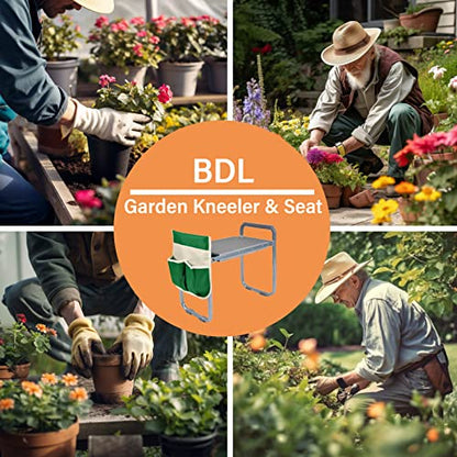 BDL Garden Cart Outdoor Rolling Garden Workseat with Wheels, Heavy Duty Garden Tool Cart with Extendable Handle and Storage for Seniors Yard Gardening Work - size: Upgrade Kneeler