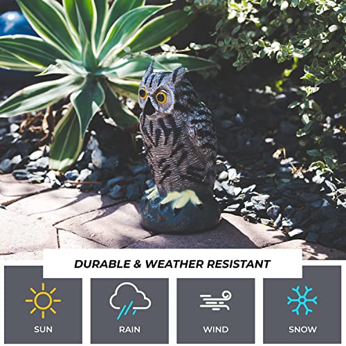 Owl Decoys to Scare Birds Away Plastic Owls Statue for Garden & Outdoors, 3 - style: Asian