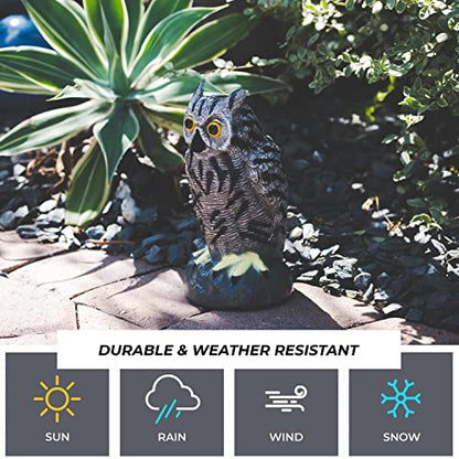 Owl Decoys to Scare Birds Away Plastic Owls Statue for Garden & Outdoors, 3 - style: Asian