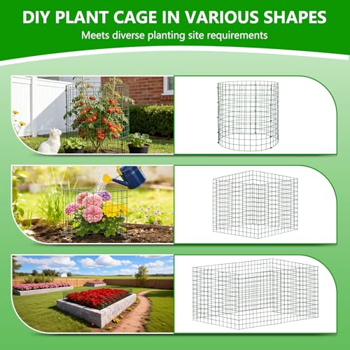 10 Pack 12x16 Inch Metal Plant Protector Cages, Garden Animal Barriers - color: 10 Pack, size: 12x16 IN