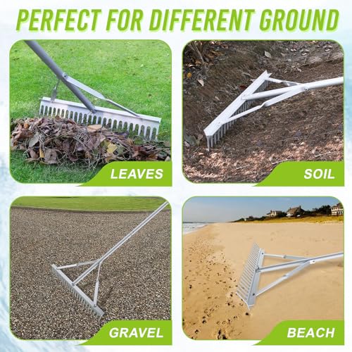 24 Inch Aluminum Landscape Rake - style: 24 Inch Landscape Rake