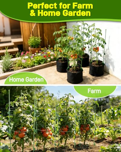 8 Pack 36 Inch Tomato Cages for Pots and Containers - size: 8 Pack