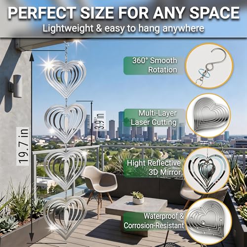 Reflective Bird Deterrents for Outside, Woodpecker Repellent - size: Heart