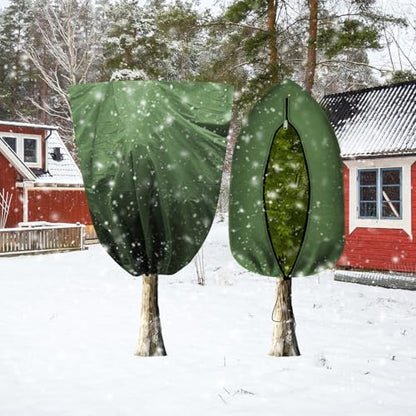 110" x 79" Large Plant Covers Freeze Protection, Thicken Plant Frost Cover - color: Dark Green