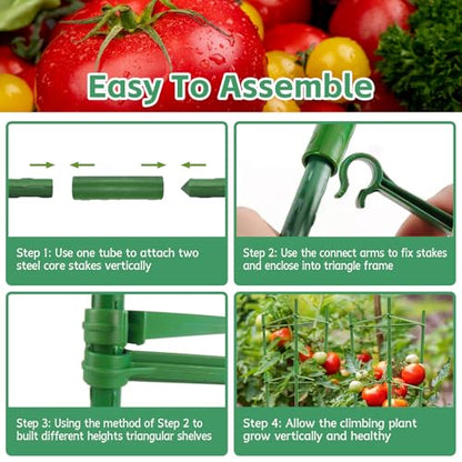 Riare 6 Pack 4 FT Tomato Cages for Garden, Heavy Duty Tomato Trellis - color: 6Pack, size: 48Inches