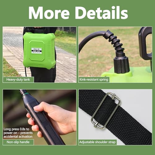 Battery Powered Sprayer 2 Gallon Electric Garden Sprayer for Plants & Weeds