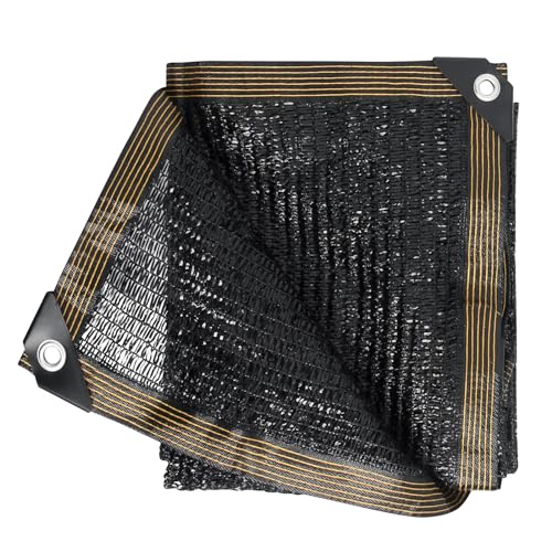 50% Shade Cloth for Garden, 6.5x10FT Black Mesh Tarp Net - color: Standard, size: 6.5FT x 10FT