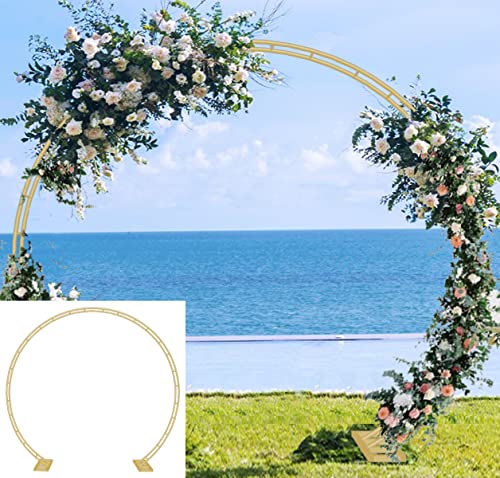 Queension Extra Large Wedding Arch for Ceremony 8.5Ft Wide 7.4Ft High,Gold - color: Gold, size: 7.4FT
