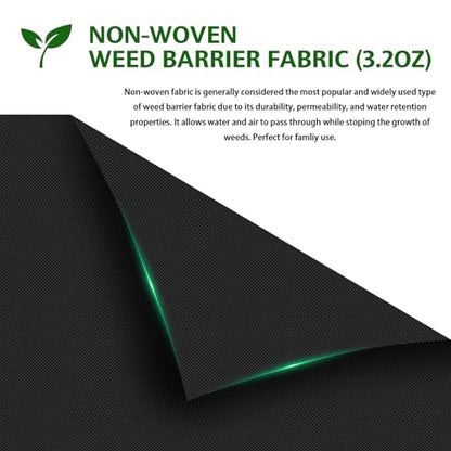 HOOPLE 4ftx180ft Weed Barrier Fabric Heavy Duty | Landscape Fabric | Commercial Woven Geotextile for Gardens, Driveways & Flower Beds | Thick Weed Control Landscaping Fabric - size: 4ft*180ft