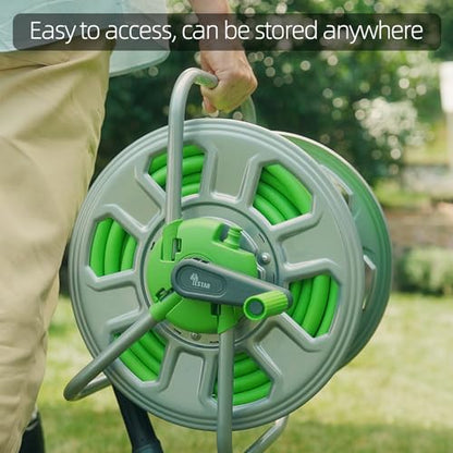 Metal Water Hose Reel Hold 100FT of 5/8" Hose - color: Silver