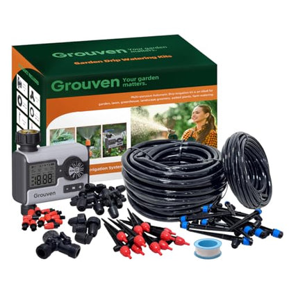 Drip Irrigation System Water Timer Automatic Irrigation Kit DIY Garden - style: drip irrigation kits
