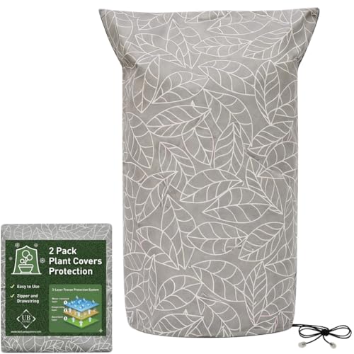 Plant Covers Freeze Protection 59"x91" | 2-Pack Winter Frost Blankets - size: 59 x 91 In