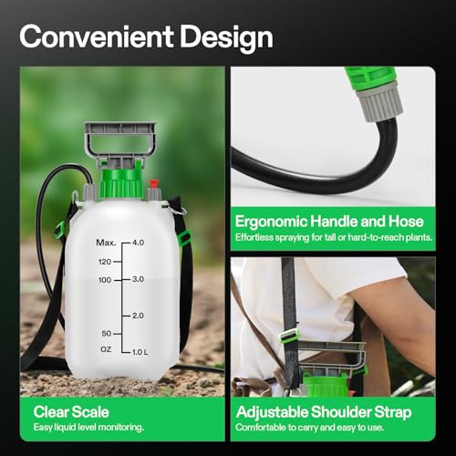 VIVOSUN 1 Gal/4L Pump Sprayer, Garden Water Sprayer - size: 1.0 gal