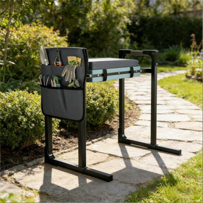 Heavy Duty Foldable Garden Stool with Kneeler and Seat