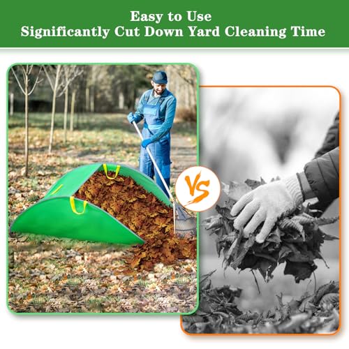 Leaf Collector, Portable Pop Up Leaf Bags, Foldable Lawn and Leaf Bag