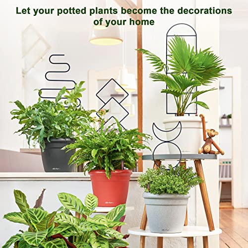 Wellsign 16inch Small Indoor Plant Trellis for Climbing Plants Outdoor - size: Black-Metal-Trellis01