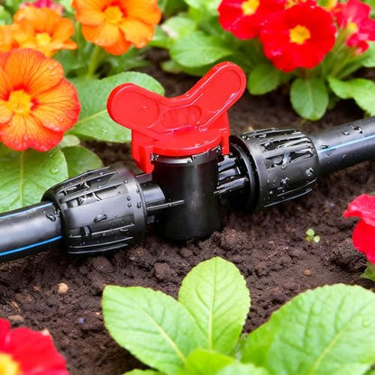13 Pcs 1/2 Inch Drip Irrigation Shut Off Valves, Drip Line Lock Nut Barbed Switch Valve Connectors For 1/2 Inch Drip Tubing (0.60"-0.65" OD) Garden System Anti-drop Water Flow Control Parts - size: 1/2 inch Valve