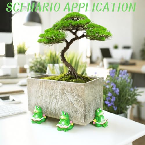 3Pcs Frog Plant Riser, Pot Feet for Outdoor Planters, Resin Frogs Figurine Statue Holder, Flower Pot Feet, Plant Stand Riser Support for Outside Inside Planter Decoration Accessories