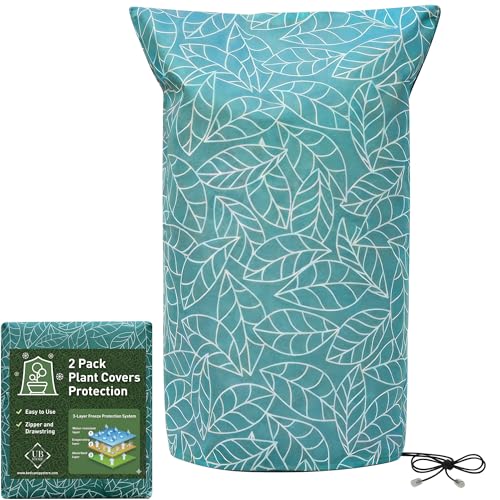Plant Covers Freeze Protection 59"x91" | 2-Pack Winter Frost Blankets - size: 59 x 91 In
